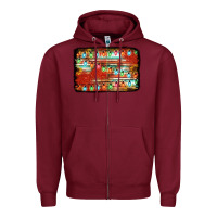 Burgundy christmas serape sunflower background Zipper Hoodie - Jasminsmagicworld