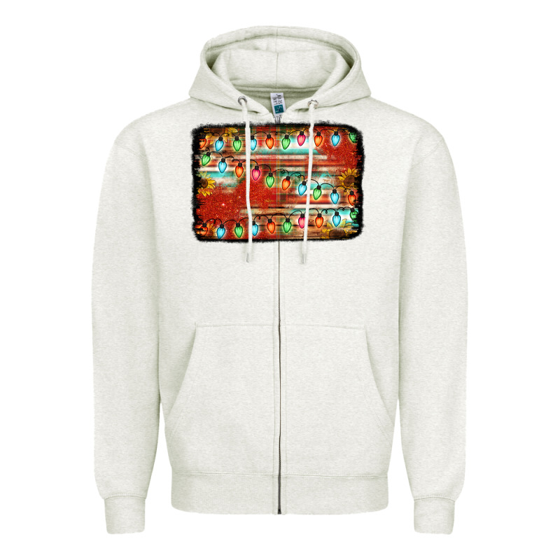 Christmas Serape Sunflower Background Zipper Hoodie by Jasminsmagicworld | Teevron