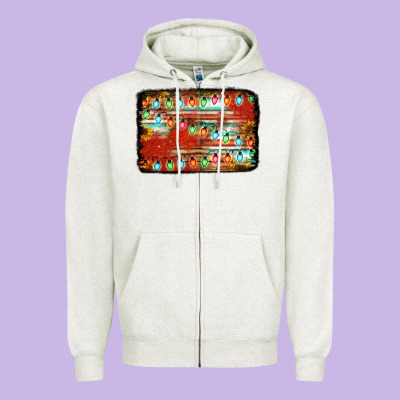 Christmas Serape Sunflower Background Zipper Hoodie Designed By Jasminsmagicworld