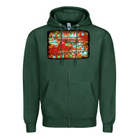 Sports Green christmas serape sunflower background Zipper Hoodie - Jasminsmagicworld