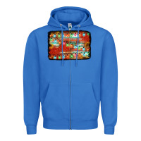 True Royal christmas serape sunflower background Zipper Hoodie - Jasminsmagicworld
