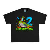Black birthday boy frog age 2 Urban Heavy Tee - LillyAllenDesigns