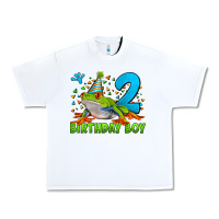White birthday boy frog age 2 Urban Heavy Tee - LillyAllenDesigns