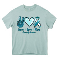 Arona Peace Love Cure Cervical Cancer Heavy Core Tee - Jasminsmagicworld
