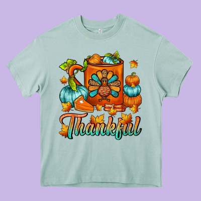 Thankful Thanksgiving Coffee Mug Heavy Core Tee Designed By Fadigitalartstudio