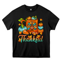 Black Thankful Thanksgiving Coffee Mug Heavy Core Tee - FaDigitalArtStudio
