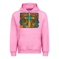 Fuchsia Pink fall cross Urban Hoodie - RanaPortraitStore