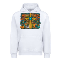 White fall cross Urban Hoodie - RanaPortraitStore
