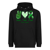 Black Peace Love Cure Liver Cancer Heavyweight Hoodie - Jasminsmagicworld