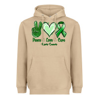 Mushroom Peace Love Cure Liver Cancer Heavyweight Hoodie - Jasminsmagicworld