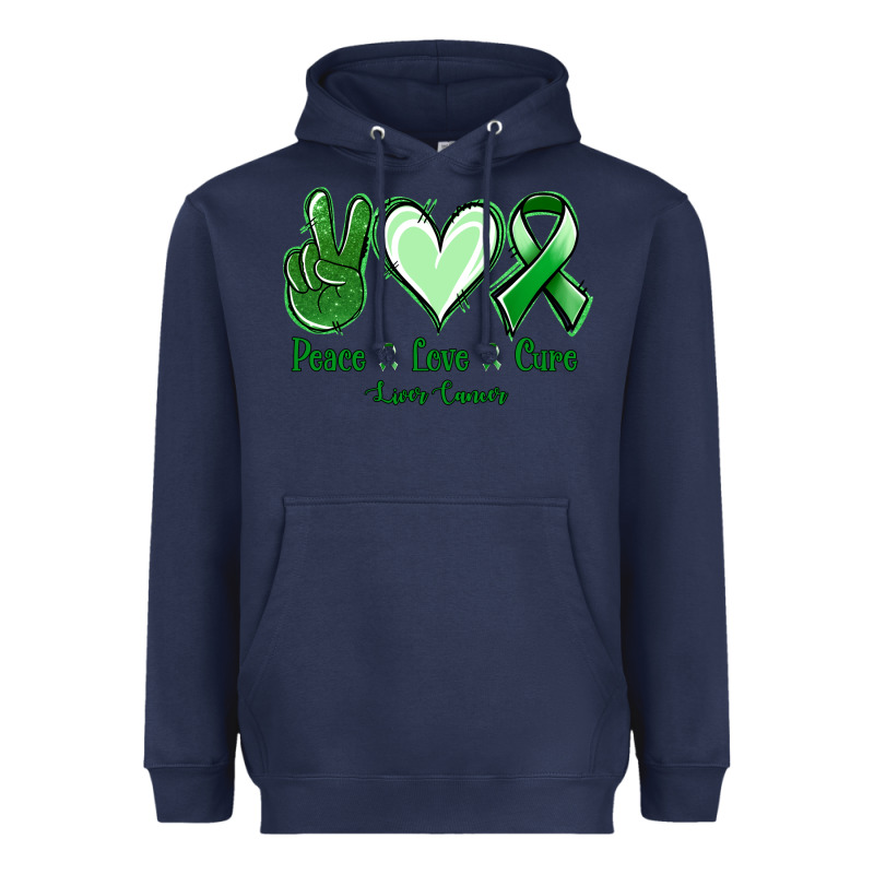 Peace Love Cure Liver Cancer Heavyweight Hoodie by Jasminsmagicworld | Teevron