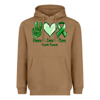Toasted Coconut Peace Love Cure Liver Cancer Heavyweight Hoodie - Jasminsmagicworld