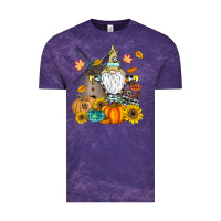Cloud Purple Happy Fall Vintage Tee - CowhideDigitalArt