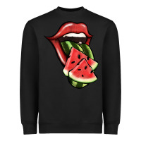 Black Watermelon Tongue Heavyweight Sweatshirt - Jasminsmagicworld