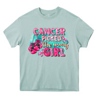 Arona Cancer picked the wrong girl Breast Cancer Heavy Core Tee - FaDigitalArtStudio