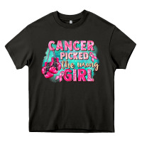 Asphalt Cancer picked the wrong girl Breast Cancer Heavy Core Tee - FaDigitalArtStudio