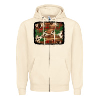 Sandshell christmas buffalo plaid cowhide background Zipper Hoodie - Jasminsmagicworld