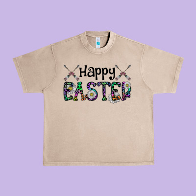 Happy Easter Urban Heavy Tee Designed By Cowhidedigitalart