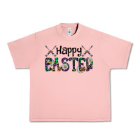 Salmon Happy Easter Urban Heavy Tee - CowhideDigitalArt