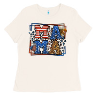 Army Veteran Mama Leopard Frame 4th Of July Ladies Tee | Teevron