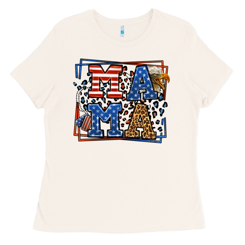 Army Veteran Mama Leopard Frame 4th Of July Ladies Tee by LillyAllenDesigns | Teevron
