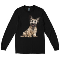 Black Skye Terrier Dog Illustrations Long Sleeve Tee - LillyAllenDesigns