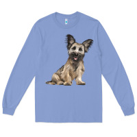 Colony Blue Skye Terrier Dog Illustrations Long Sleeve Tee - LillyAllenDesigns