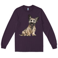 Plum Skye Terrier Dog Illustrations Long Sleeve Tee - LillyAllenDesigns