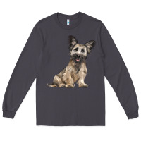 Smoke Skye Terrier Dog Illustrations Long Sleeve Tee - LillyAllenDesigns