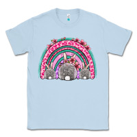 Dusty Blue Easter bunny rainbow Classic Tee - OliviaCreatesArt