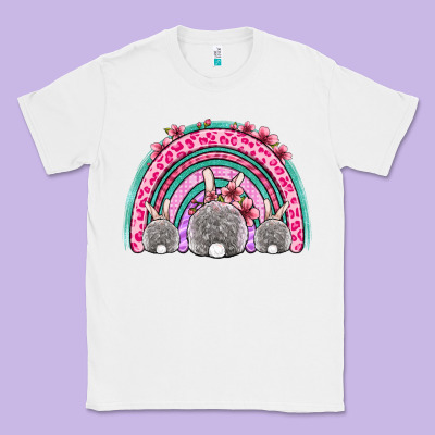 Easter Bunny Rainbow Classic Tee Designed By Oliviacreatesart