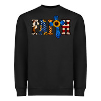 Black American Flag Faith Heavyweight Sweatshirt - Jasminsmagicworld