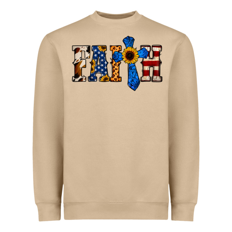 American Flag Faith Heavyweight Sweatshirt by Jasminsmagicworld | Teevron