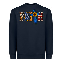 Navy American Flag Faith Heavyweight Sweatshirt - Jasminsmagicworld