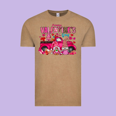Happy Valentines Day Vintage Tee Designed By Cowhidedigitalart
