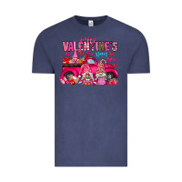 Vintage Denim Happy Valentines Day Vintage Tee - CowhideDigitalArt