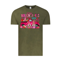 Vintage Olive Happy Valentines Day Vintage Tee - CowhideDigitalArt