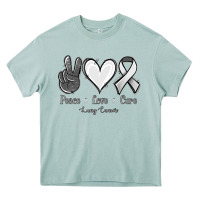 Arona Peace Love Cure Lung Cancer Heavy Core Tee - Jasminsmagicworld