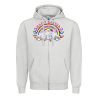 Dove Grey Happy easter bunny tails Zipper Hoodie - RanaPortraitStore
