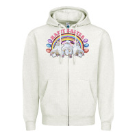 Oatmeal Heather Happy easter bunny tails Zipper Hoodie - RanaPortraitStore