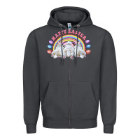 Smoke Happy easter bunny tails Zipper Hoodie - RanaPortraitStore