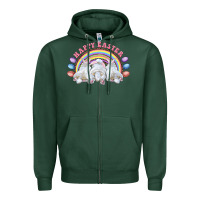 Sports Green Happy easter bunny tails Zipper Hoodie - RanaPortraitStore