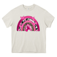 Cream Breast Cancer rainbow Heavy Core Tee - FaDigitalArtStudio