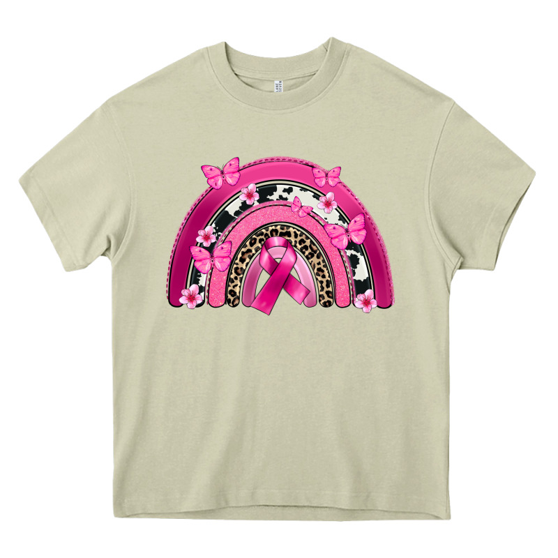 Breast Cancer Rainbow Heavy Core Tee by FaDigitalArtStudio | Teevron