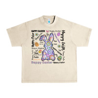 Sandshell Happy Easter Urban Heavy Tee - CowhideDigitalArt