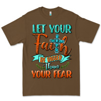Cacao Let Your Faith Be Bigger Than Your Fear Premium Tee - BundleAndBundleShop