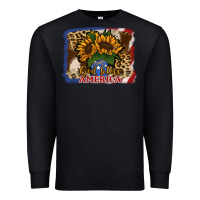 Black Patriotic Sunflower God Bless America Premium Sweatshirt - Jasminsmagicworld