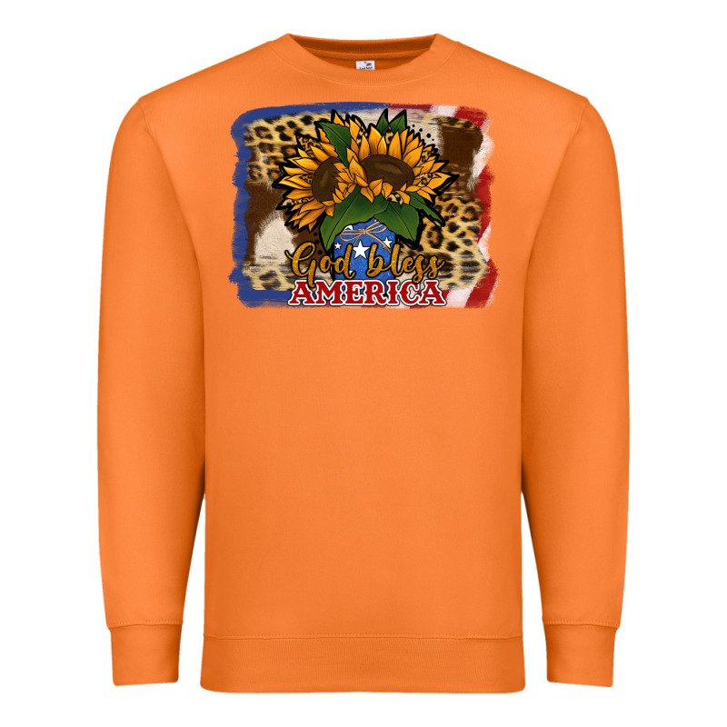 Patriotic Sunflower God Bless America Premium Sweatshirt by Jasminsmagicworld | Teevron