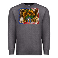 Charcoal Heather Patriotic Sunflower God Bless America Premium Sweatshirt - Jasminsmagicworld