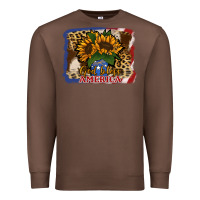 Chestnut Patriotic Sunflower God Bless America Premium Sweatshirt - Jasminsmagicworld